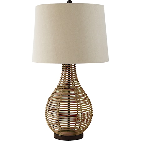 Set of 2 Erwin Rattan Table Lamps