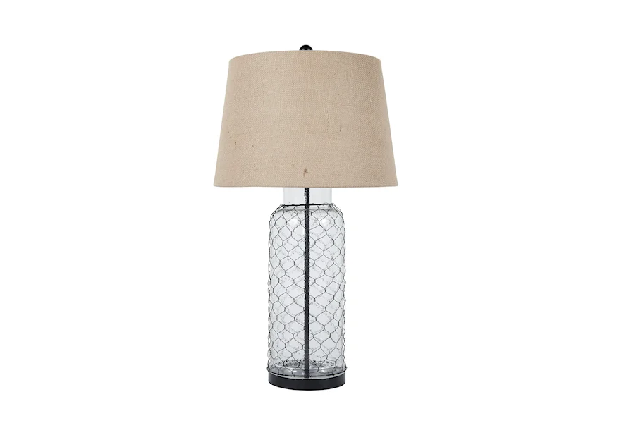 Lamps - Vintage Style Glass Table Lamp  by Signature Design by Ashley at Sam Levitz Furniture