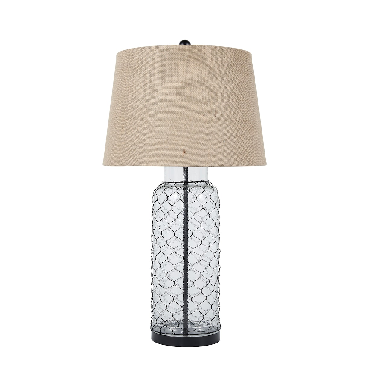 Signature Design by Ashley Lamps - Vintage Style Glass Table Lamp 
