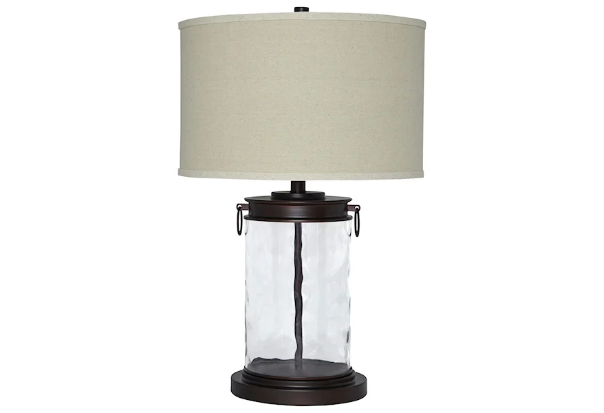 Lamps - Vintage Style Tailynn Clear/Bronze Finish Glass Table Lamp by Signature Design by Ashley at Furniture Fair - North Carolina
