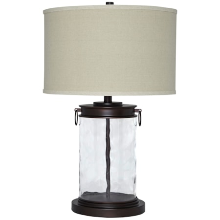 Tailynn Clear/Bronze Finish Glass Table Lamp