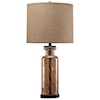 Ashley Furniture Signature Design Lamps - Vintage Style Laurentia Champagne Glass Table Lamp