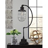 Ashley Furniture Signature Design Lamps - Vintage Style Jae Antique Black Metal Desk Lamp