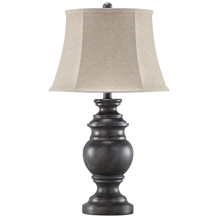 Set of 2 Leonadra Antique Black Table Lamps