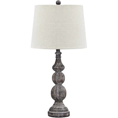 Set of 2 Mair Antique Black Poly Table Lamps