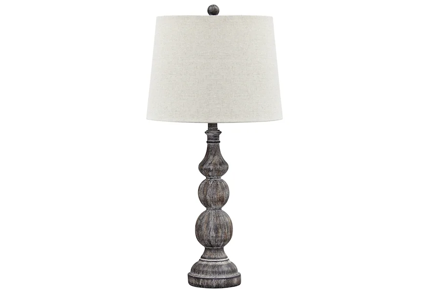 Lamps - Traditional Classics Set of 2 Mair Antique Black Poly Table Lamps by Ashley at Morris Home