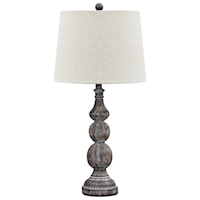 Mair Antique Black Poly Table Lamp