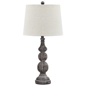 StyleLine Lamps - Traditional Classics Set of 2 Mair Antique Black Poly Table Lamps - L276014