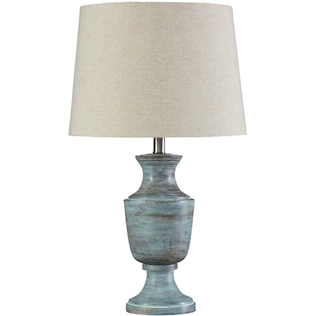 Jehoram Blue Metal Table Lamp
