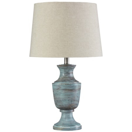Jehoram Blue Metal Table Lamp