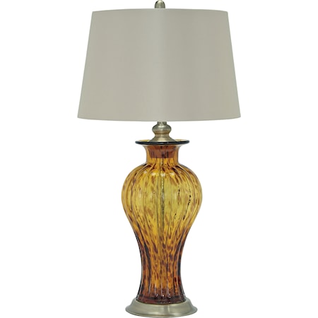 Ardal Amber Glass Table Lamp