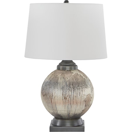Cailan Silver/Bronze Finish Glass Table Lamp