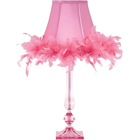 Auren Pink Acrylic Table Lamp