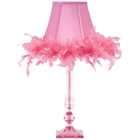 Auren Pink Acrylic Table Lamp