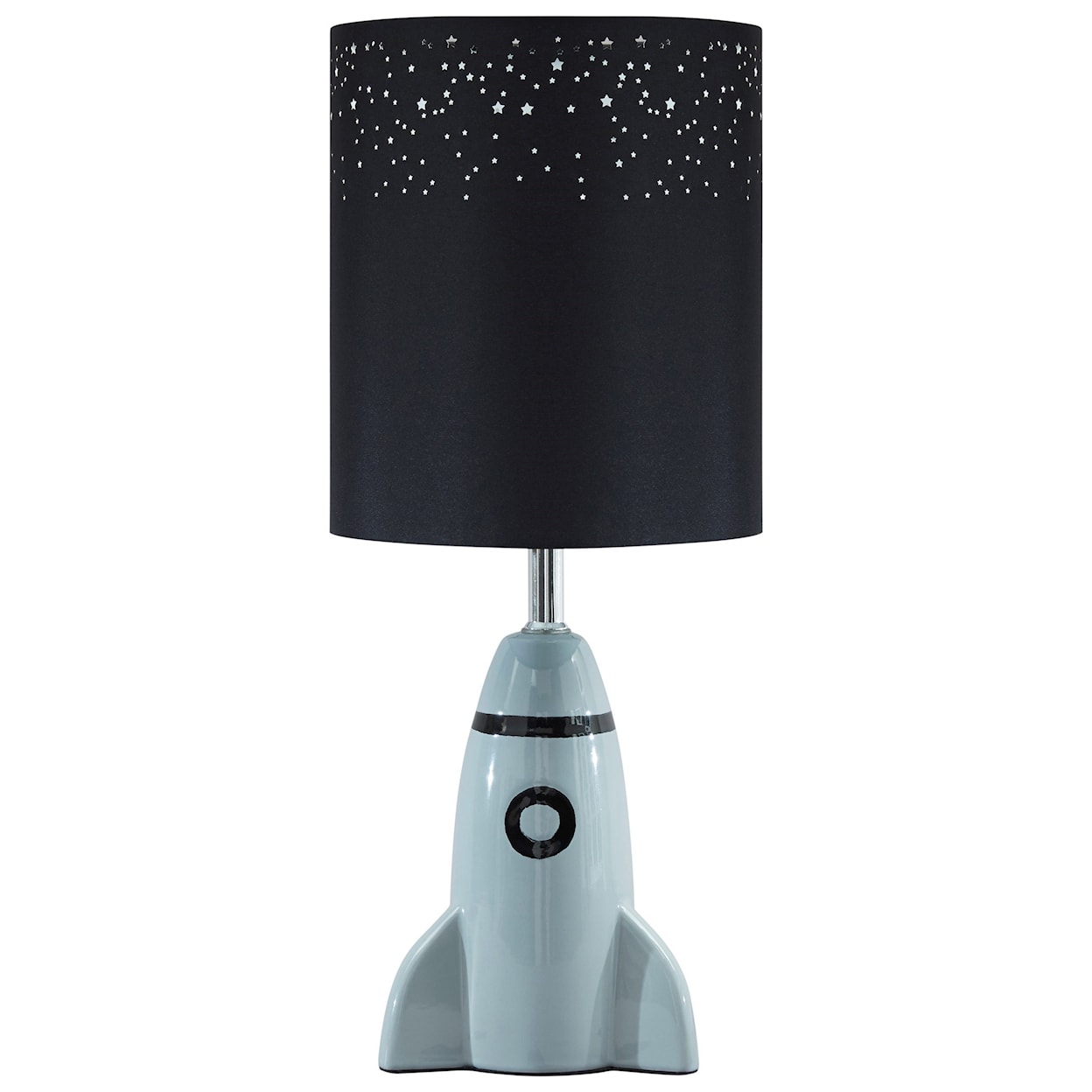 Signature Design by Ashley Lamps - Youth Cale Gray/Black Ceramic Table Lamp