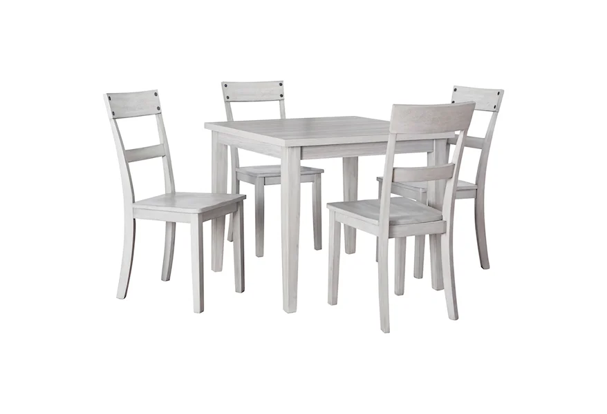 Loratti 5-Piece Square Dining Table Set by Signature Design by Ashley at VanDrie Home Furnishings