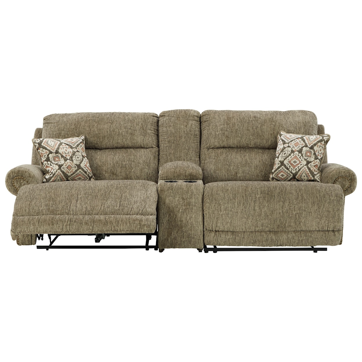 Signature Design by Ashley Lubec Power Reclining Loveseat with Console