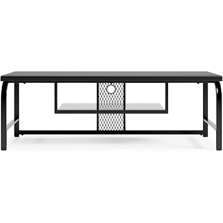 Metal 48" TV Stand with Laminate Top