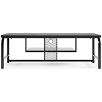Metal 48" TV Stand with Laminate Top