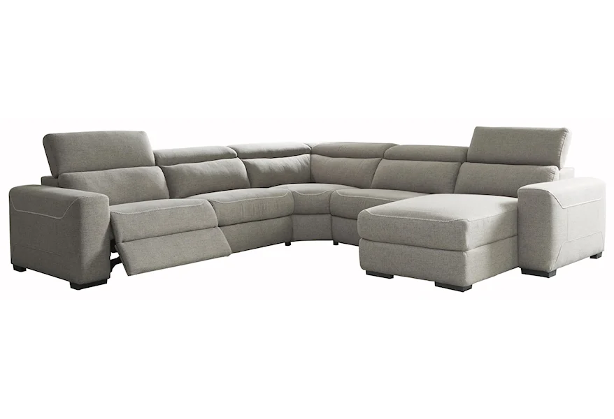 Mabton 5 Piece Power Reclining Sectional Sofa by Signature Design by Ashley at Sam Levitz Furniture