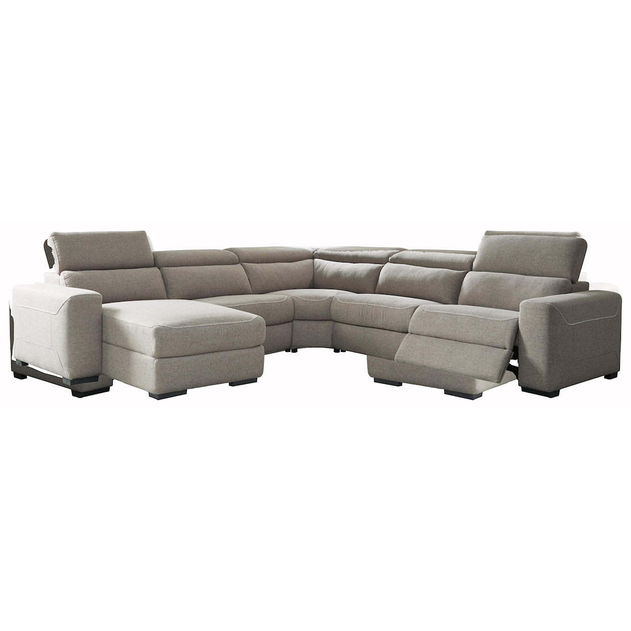 Signature Design by Ashley Mabton 5 Piece Power Reclining Sectional Sofa