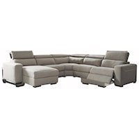 5 Piece Power Reclining Sectional Sofa Chaise