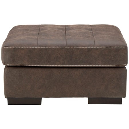 Oversized Accent Ottoman with Tufted Top