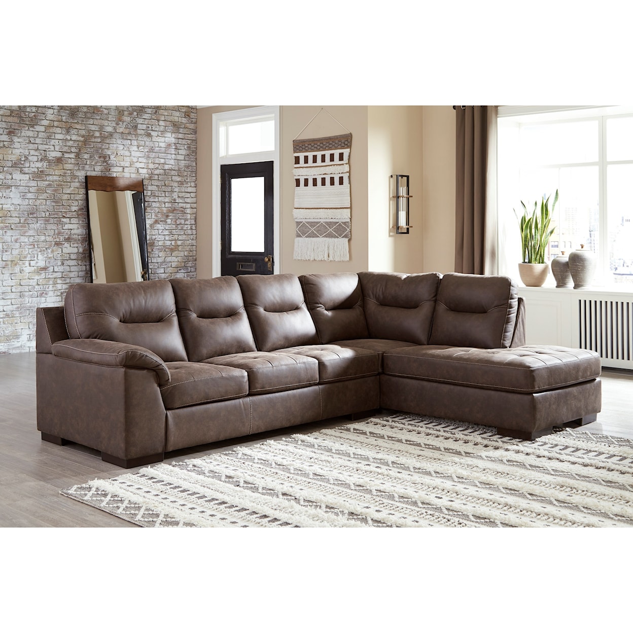 Signature Design by Ashley Maderla 2-Piece Sectional with Right Chaise