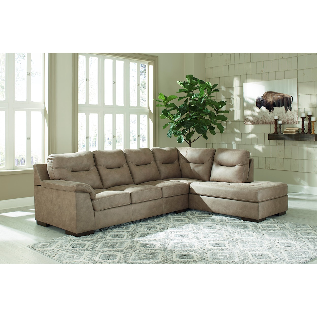 Ashley Signature Design Maderla 2-Piece Sectional with Chaise