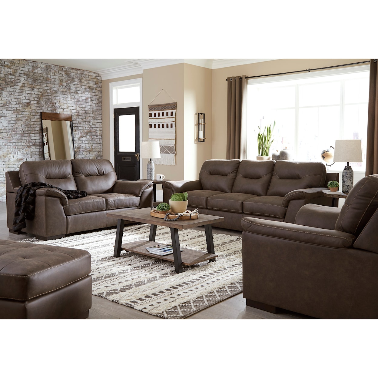 Ashley Furniture Signature Design Maderla Chair and Ottoman