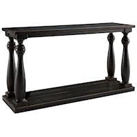 Rustic Black Finish Sofa Table