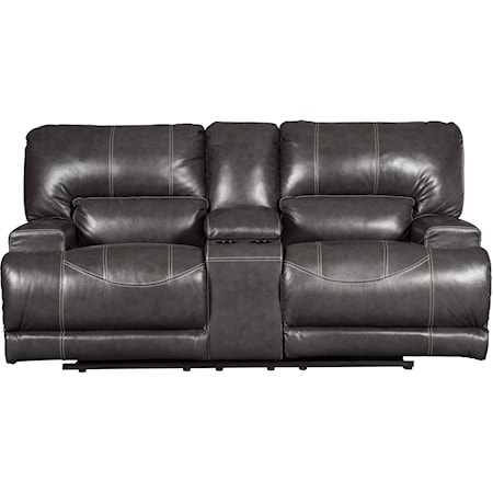 Double Reclining Power Loveseat w/ Console