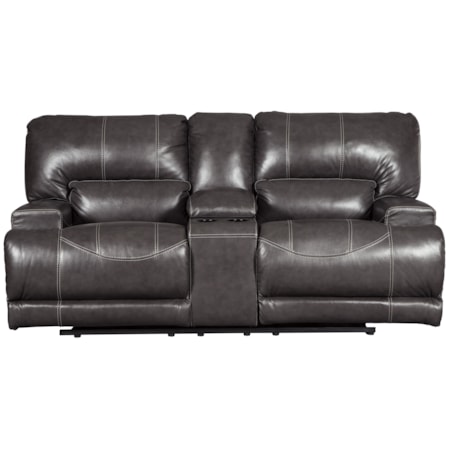 Double Reclining Power Loveseat w/ Console