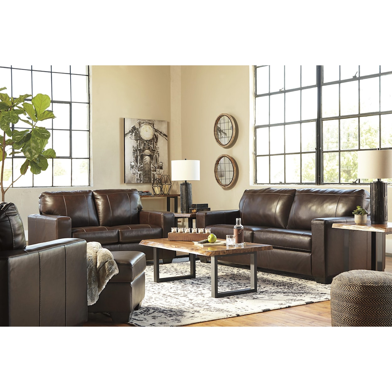 Signature Design by Ashley Morelos Sofa, Chair and Ottoman Set
