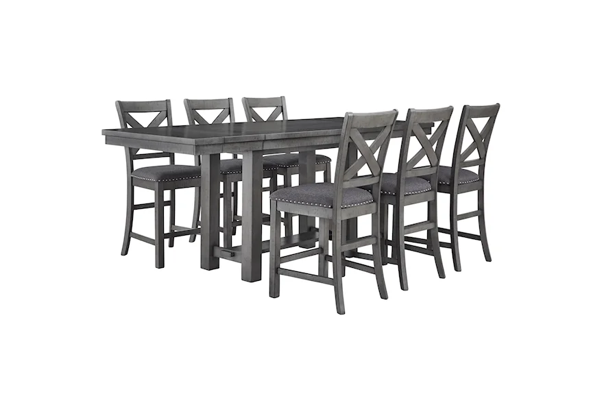 Myshanna 7-Piece Counter Table Set by Signature Design by Ashley at Sam Levitz Furniture