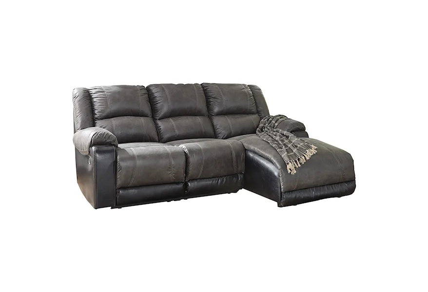Nantahala Reclining Sofa with Chaise by Signature Design by Ashley Furniture at Sam's Appliance & Furniture