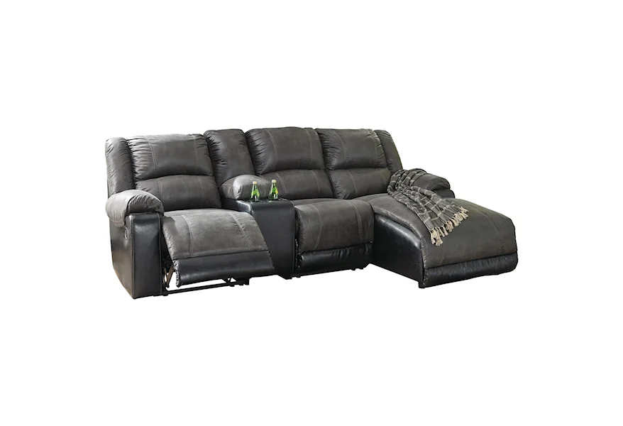 Nantahala Reclining Chaise Sofa by Signature Design by Ashley at Zak's Home Outlet