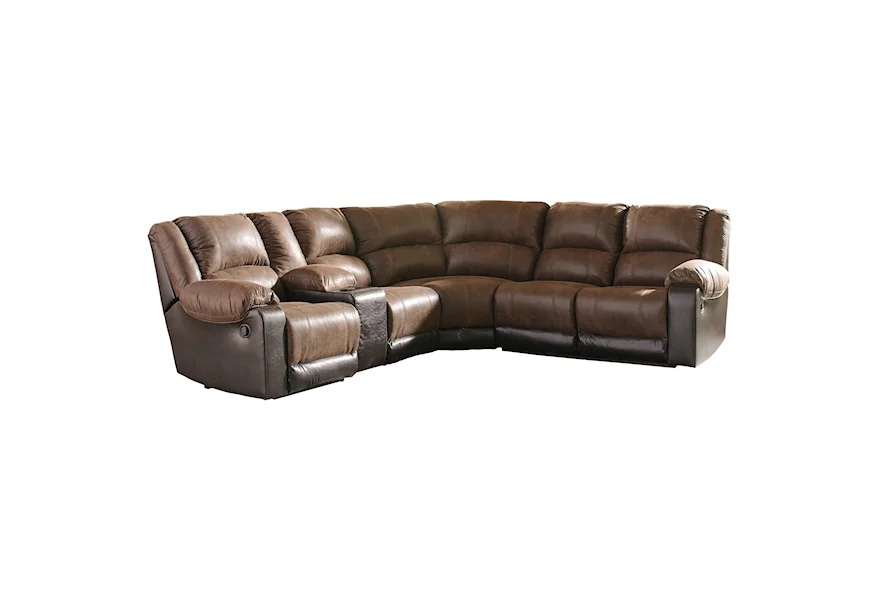 Nantahala Reclining Sectional with Console by Signature Design by Ashley at Royal Furniture