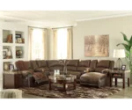 Signature Design by Ashley Nantahala Reclining Sectional with 2 Consoles & Chaise