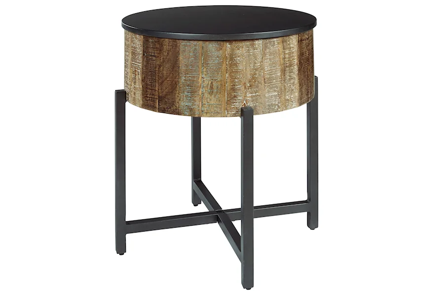 Nashbryn Round End Table by Signature Design by Ashley at Beck's Furniture