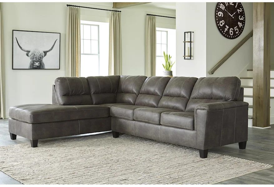 Navi 2 Piece Chaise Sectional and Recliner Set by Signature Design by Ashley at Sam Levitz Furniture