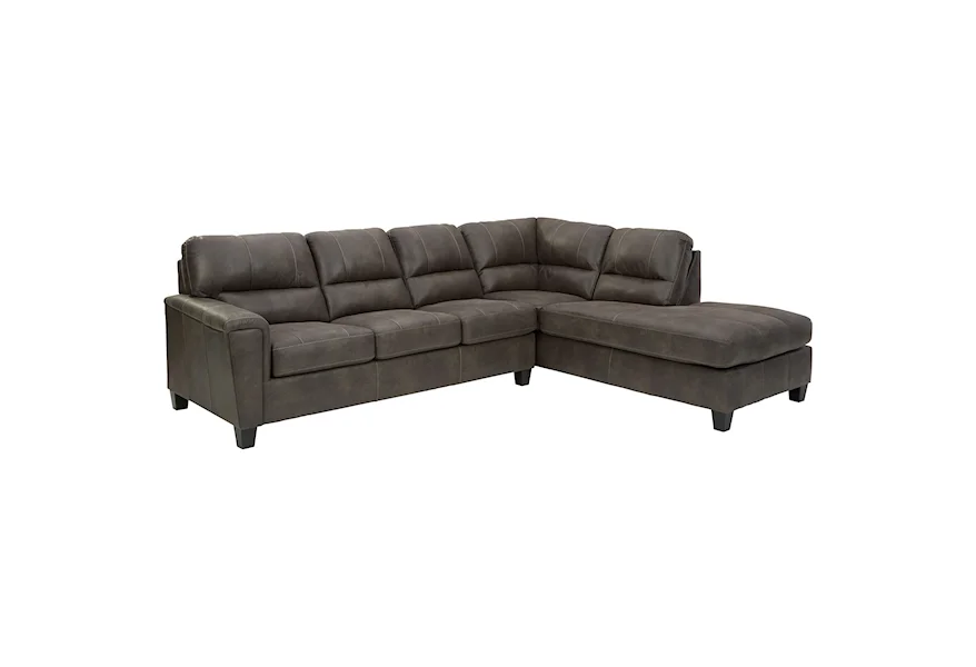 Navi 2-Piece Sectional w/ Right Chaise & Sleeper by Signature Design by Ashley at Zak's Home Outlet