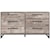Signature Design by Ashley Furniture Neilsville Rustic Dresser with Butcher Block Pattern and Metal Sled Legs