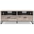 Signature Design by Ashley Neilsville Medium TV Stand with Butcher Block Pattern and Metal Base