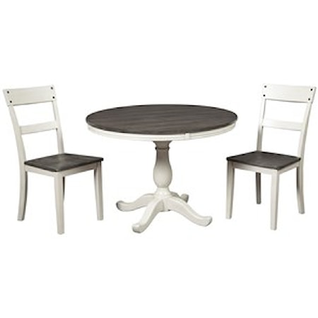 3-Piece Round Dining Table Set
