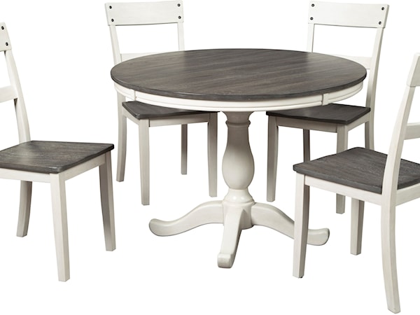 5-Piece Round Dining Table Set