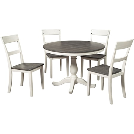 5-Piece Round Dining Table Set