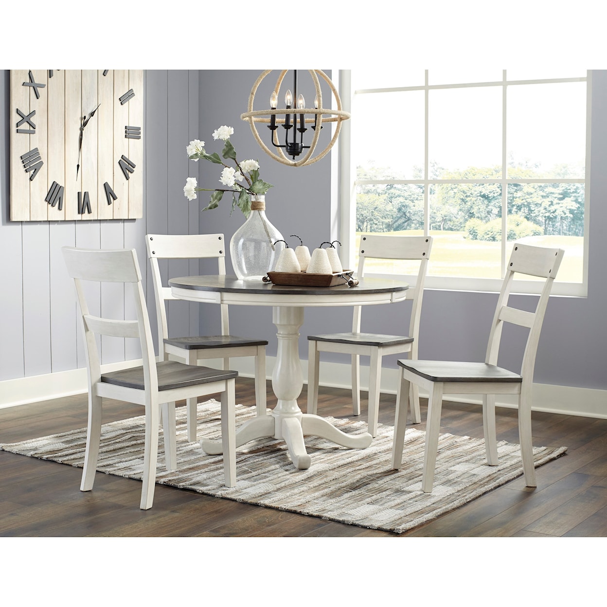Benchcraft Nelling 5-Piece Round Dining Table Set