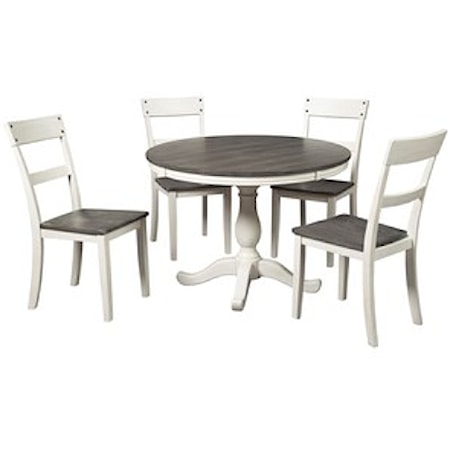 5-Piece Round Dining Table Set