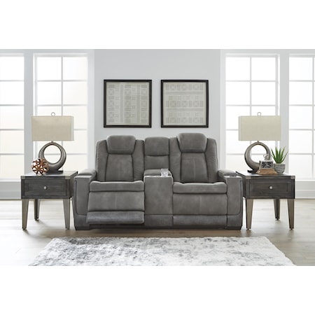 Power Reclining Loveseat with Console